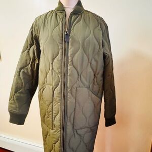 Superdry Green Quilted Puffer Coat